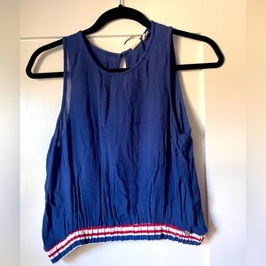 Roxy navy, red, and white summer sleeveless top size XS